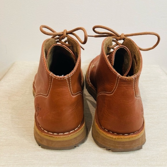 TIMBERLAND Sz 9 Leather Lace Up Square Toe Lug Rubber Sole Chukka Desert Boots - Picture 9 of 11